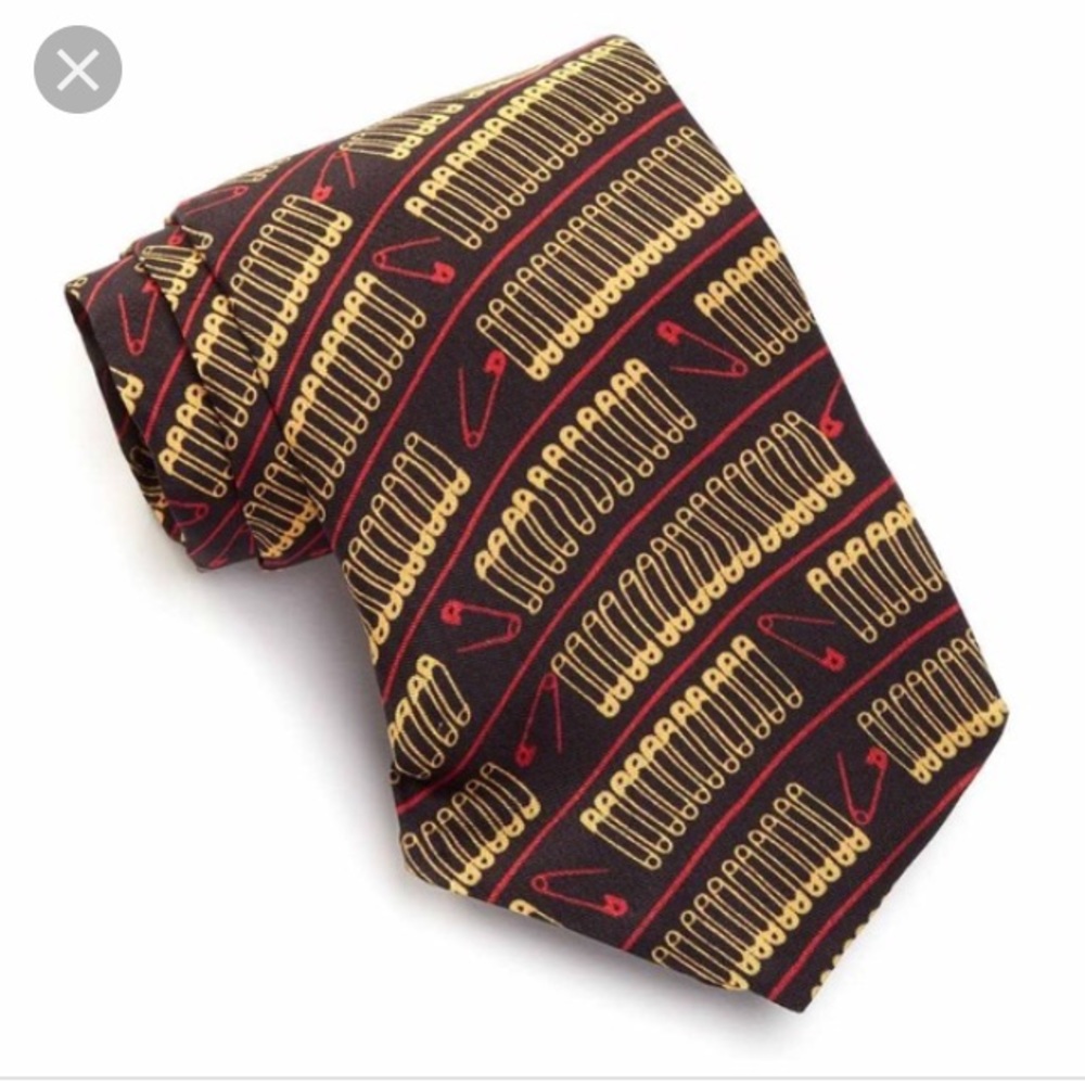 L.A.M.B. Safety pin silk tie-unisex. NWT